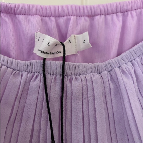 NWT Lavender EXLURA Pleated Shorts Romper Dress - Picture 4 of 8
